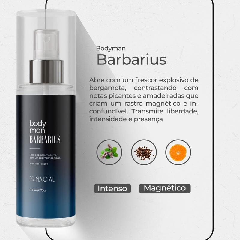 Kit Body Splash Masculino Barbarius + Enigma + Midtown 200ml — foto 3