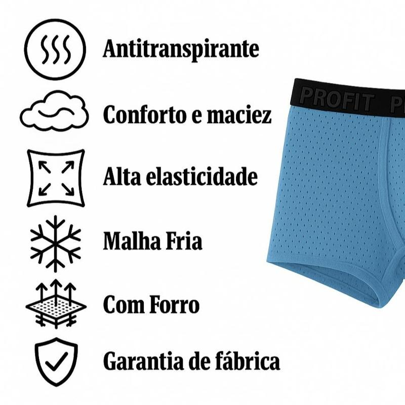 Kit 5 Cuecas Boxer Dryfit Respirável Antiodor Masculino — foto 8